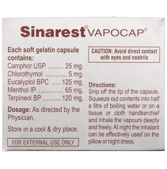 sinarest vapocaps capule 10's